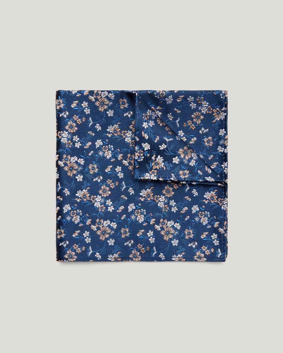 Jacquard Floral Silk Pocket Square